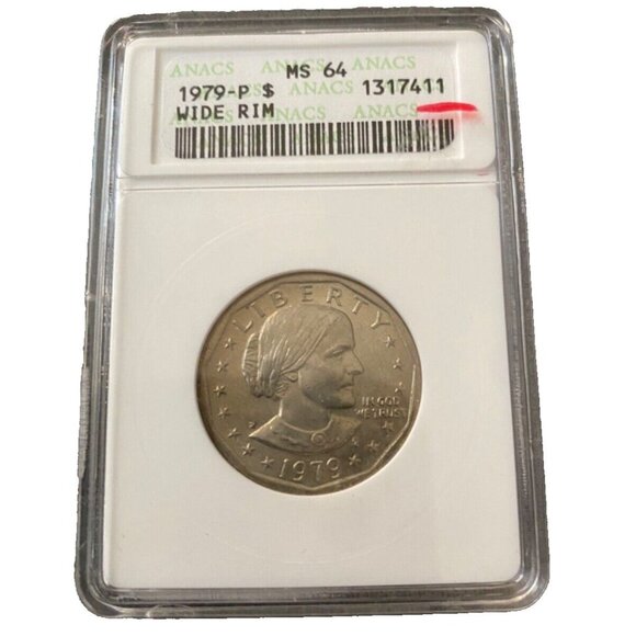 1979-P Wide Rim SUSAN B ANTHONY Dollar PCGS MS-64 - Picture 1 of 6